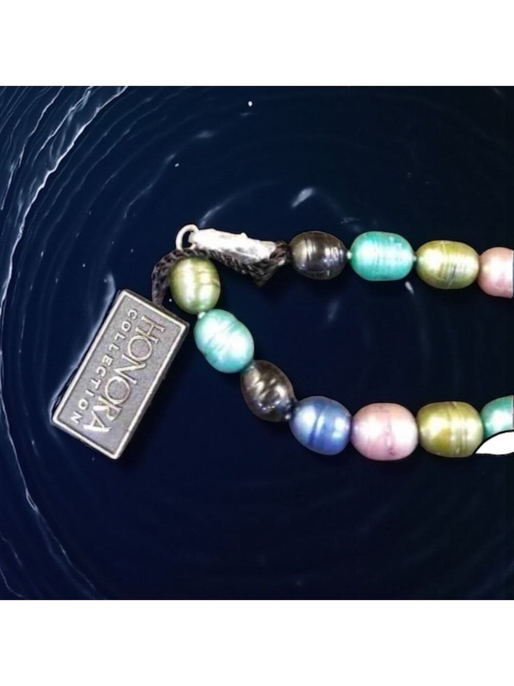 Honora .925 Sterling Silver Pastel Freshwater Pearl Necklace NWT - Picture 8 of 12